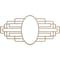 Ekena Millwork Elizabeth Wood Fretwork Pierced Medallion, 26"W x 13"H x 7 1/8"IW x 12 3/8"IH x 1/4"T, Hickory CMWP26X13X0250EBHI - alternate 1